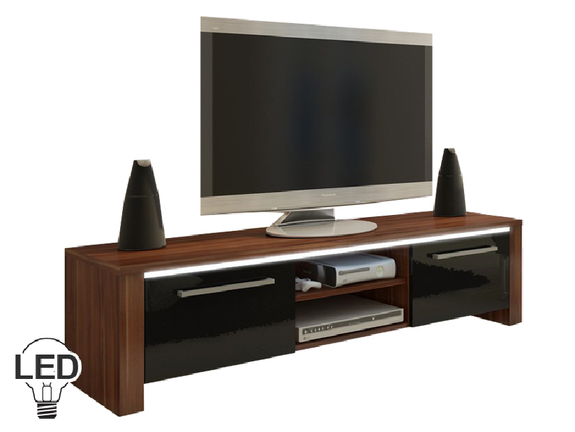 TV stolík/skrinka Helix (slivka + lesk čierny) *výpredaj