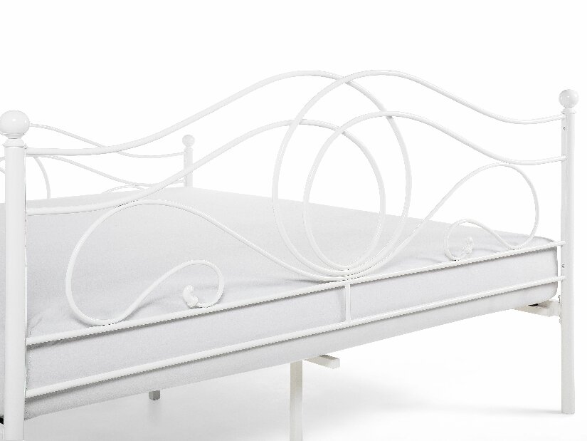 Manželská posteľ 180 cm LAURA (s roštom) (biela) *výpredaj