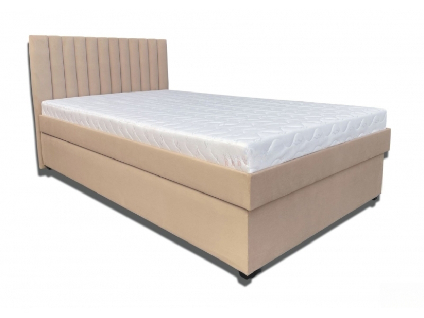 Manželská posteľ 120 cm Peissa (béžová) (bez matrace) (s roštom dreveným latkovým) *výpredaj