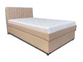 Manželská posteľ 120 cm Peissa (béžová) (bez matrace) (s roštom dreveným latkovým)