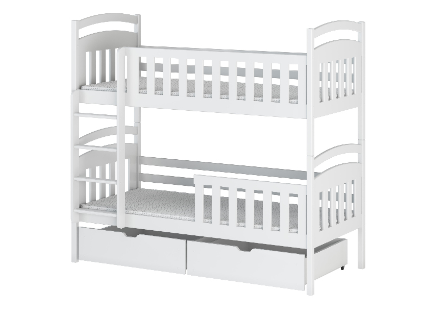 Detská posteľ 90 x 190 cm Sarina (s roštom a úl. priestorom) (biela)