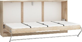 Rozkladacia posteľ Russel (s roštom) (dub sonoma svetlá + biela) *výpredaj