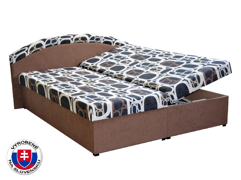 Manželská posteľ 160 cm Pandora (hnedá) (s roštami a matracmi) *bazár