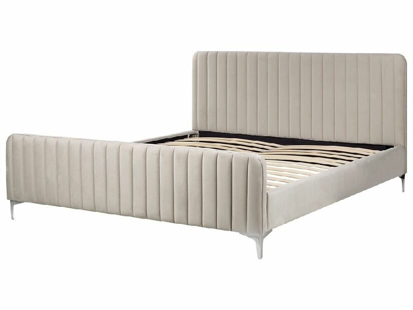 Čalúnená posteľ 180x200 cm Laraine (svetlosivá) (s roštom)