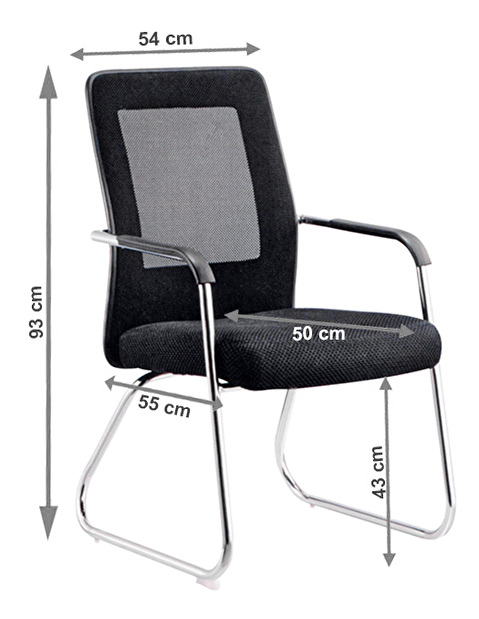 Kancelárska stolička Spazio (čierna + sivá)