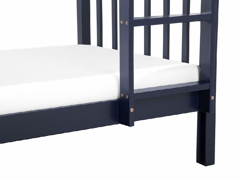 Poschodová posteľ 90 cm REWIND (s roštom) (modrá)