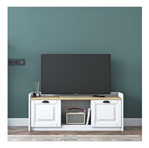 TV stolík/skrinka Kupode 2 (orech + biela) 