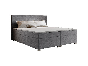 Manželská posteľ Boxspring 140 cm Simon Comfort (sivá) (s matracom, bez úložného priestoru)