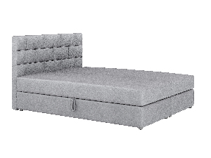 Manželská posteľ Boxspring 160x200 cm Waller Comfort (sivá) (s roštom a matracom)