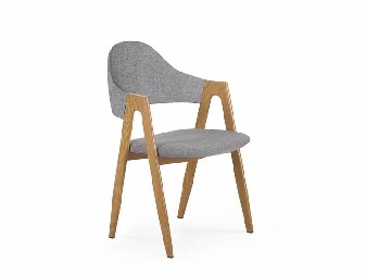Jedálenská stolička Kani (sivá + prirodné drevo)