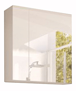 Kúpeľňová skrinka na stenu so zrkadlom Maeve (biela)