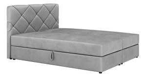 Manželská posteľ Boxspring 180x200 cm Karum Comfort (svetlosivá) (s roštom a matracom) (sivá)
