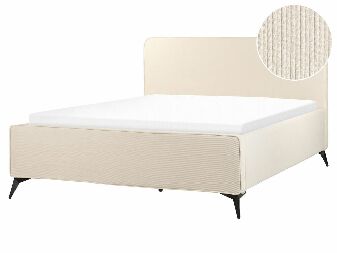 Manželská posteľ 160 cm Vardiel (béžová) (s roštom)