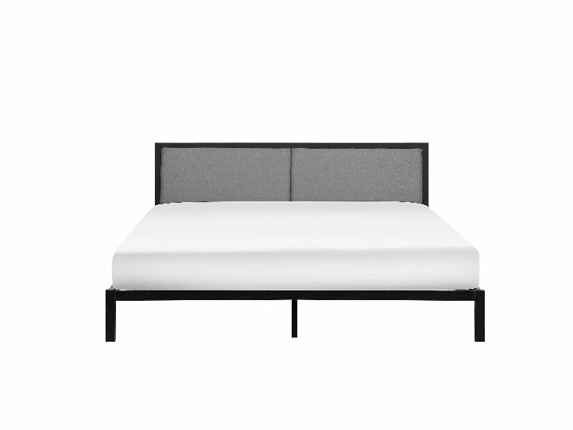 Manželská posteľ 180 cm CAMAR (kov) (čierna) (s LED osvetlením) (s roštom)
