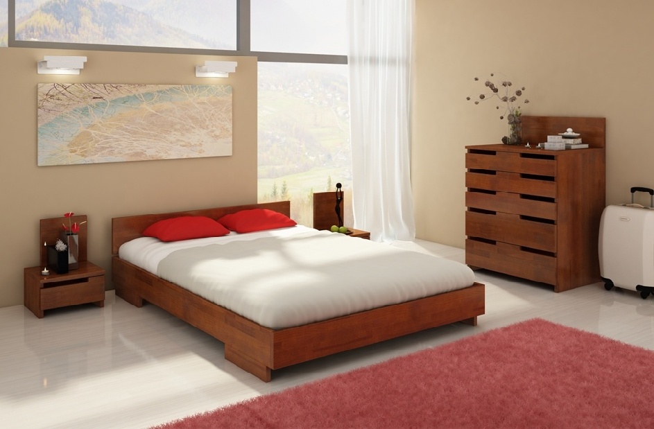 Manželská posteľ 160 cm Naturlig Larsos (buk)