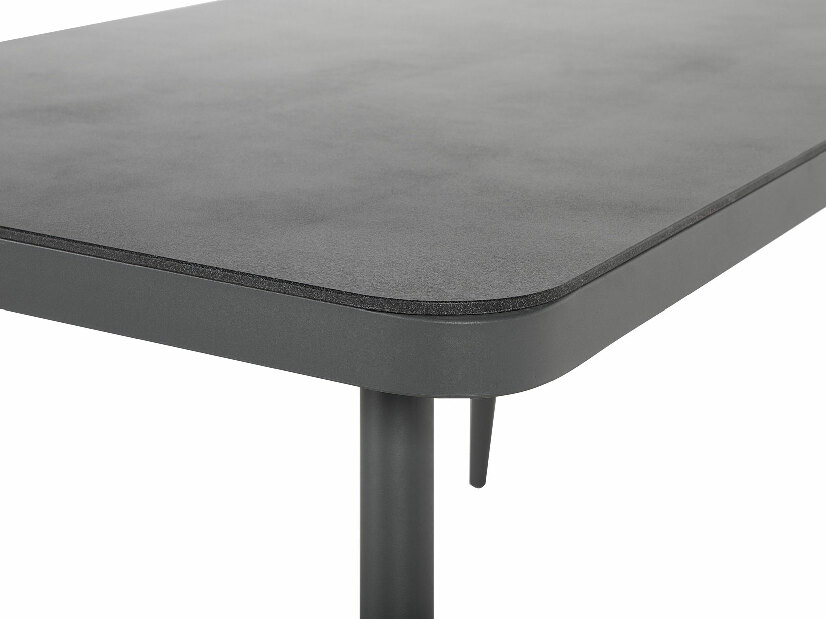 Záhradný stôl 140 cm LIPE (preglejka) (sivá) (pre 6 osôb)