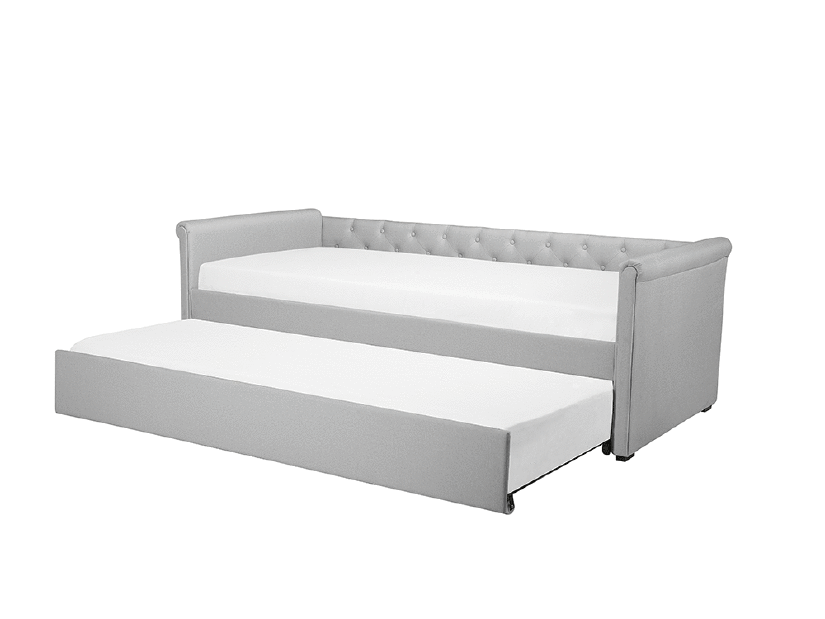 Rozkladacia posteľ 80 cm LISABON (s roštom) (svetlosivá)