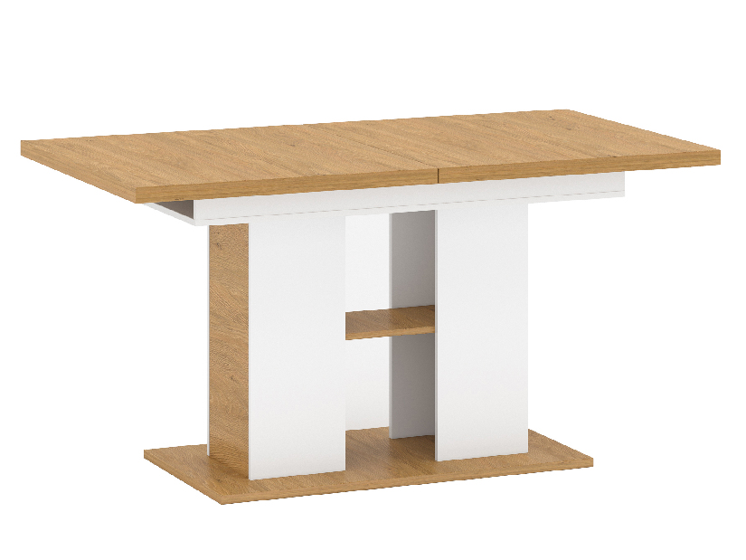 Rozkladací jedálenský stôl Andre (biela matná) (pre 6 až 8 osôb)