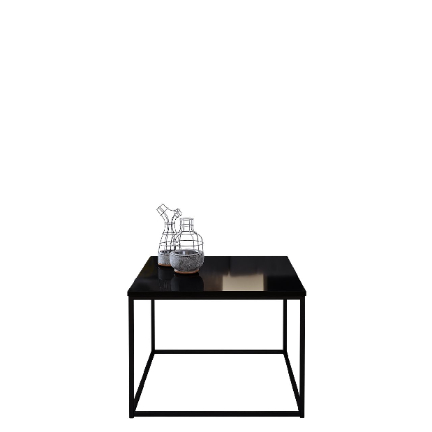 Konferenčný stolík Gwendolyn (čierna matná + čierny lesk)