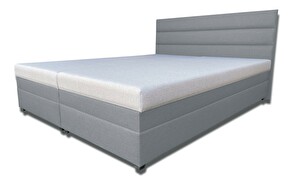 Manželská posteľ 160 cm Rebeka (so sendvičovými matracmi) (svetlosivá)