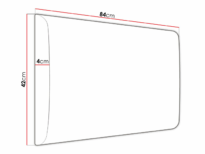 Čalúnený nástenný panel Pazara 84x42 (ekokoža soft 11 (čierna)