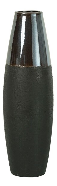 Dekoračná váza Jolipa (15x15x49cm) (Čierna + Sivá)