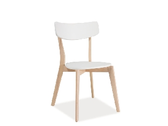 Jedálenská stolička Turriff (biela + dub bielený) *výpredaj