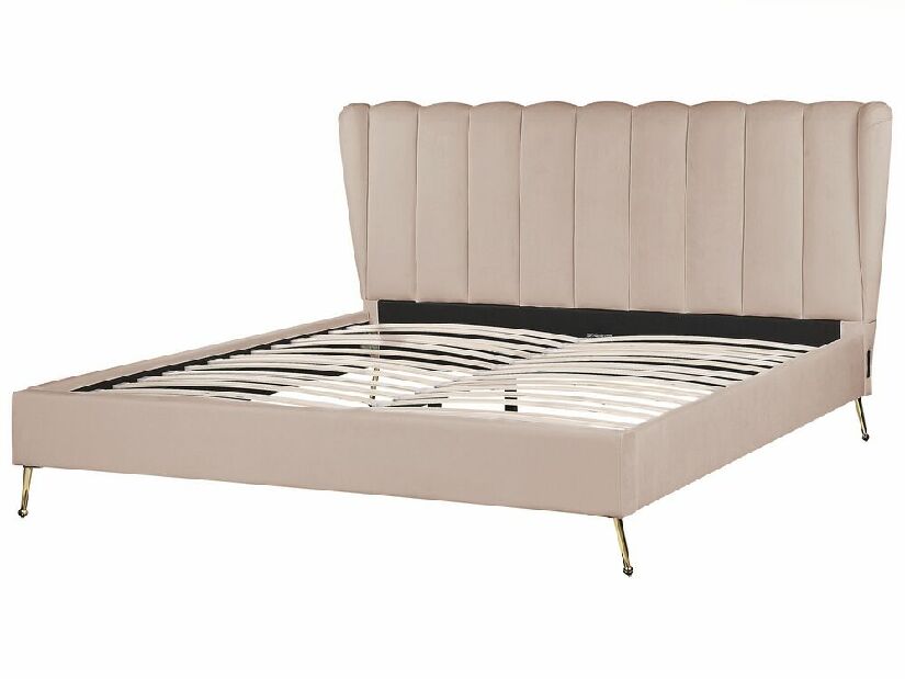 Manželská posteľ 180 cm Mirabell (sivobéžová) (s roštom) (s USB portom)