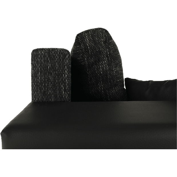 Rohová sedačka v tvare U Esa (čierna + čierny melír) *výpredaj