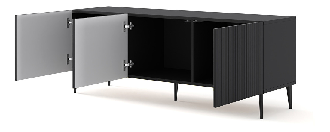 TV stolík/skrinka Rawy 2 (čierna + čierna)