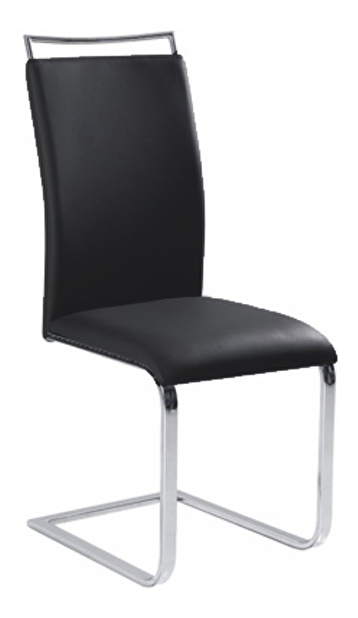 Jedálenská stolička Barna (čierna + chróm)