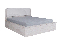 Manželská posteľ 160 cm Desayuno P (dub biely + biela ekokoža) (s roštom)