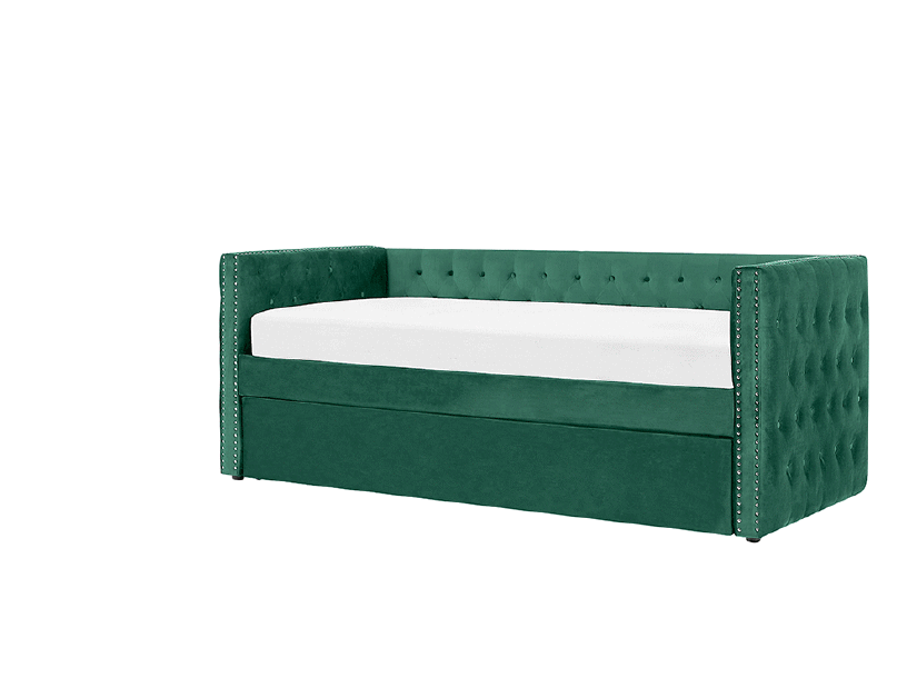 Rozkladacia posteľ 90 cm GENSA (zelená) (s roštom)