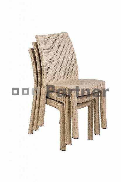 Záhradná stolička Puket piesková (Umelý ratan)