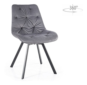 Jedálenská stolička Vennie (sivá + čierna)