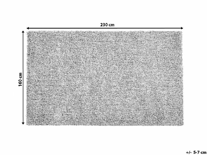 Koberec 230x160 cm Damte (svetlosivá) (melírovaný)