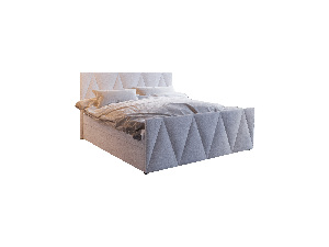 Manželská posteľ Boxspring 140 cm Milagros Comfort 3 (béžová) (s matracom a úložným priestorom)