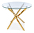 Jedálenský stôl Alix (sklo + zlatá) (pre 4 osoby)