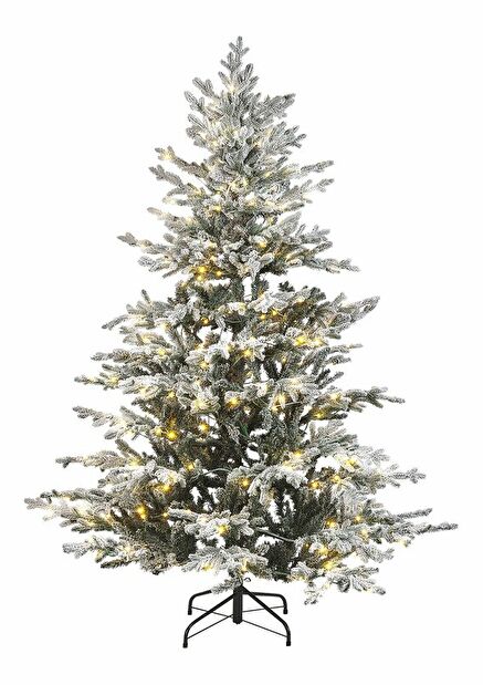Vianočný stromček 180 cm Bresco (biela) (s osvetlením)