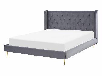 Manželská posteľ 140 cm Flora (sivá) (s roštom)