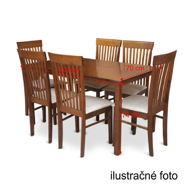 Jedálenský stôl 110 cm Astre (orech)