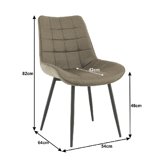 Jedálenská stolička Satrino (hnedá)