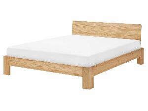 Manželská posteľ 160 cm ROYAL (s roštom) (svetlé drevo)