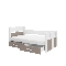 Detská posteľ 200x90 cm s matracom Buppi (hnedá)