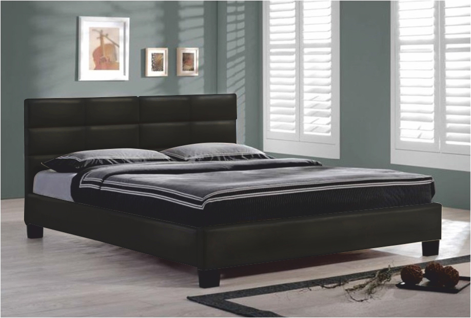 Manželská posteľ 160 cm Mikel čierna (s roštom) *bazár
