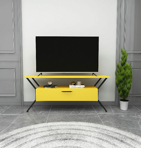 TV stolík/skrinka Tarzan (Žltá + Čierna)