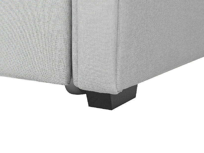 Jednolôžková posteľ 90 cm LISABON (polyester) (sivá) (s roštom) *výpredaj