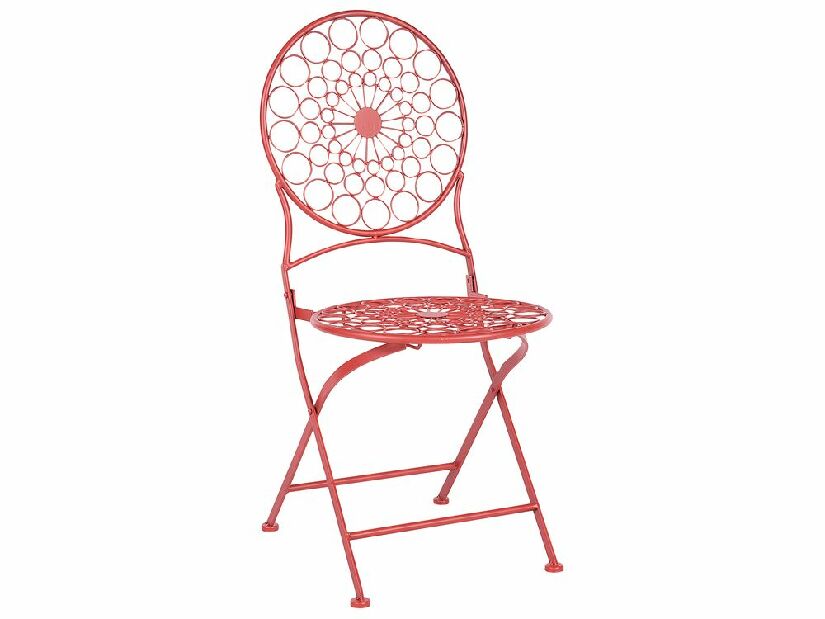 Set 2 ks záhradných stoličiek Shealee (červená) 