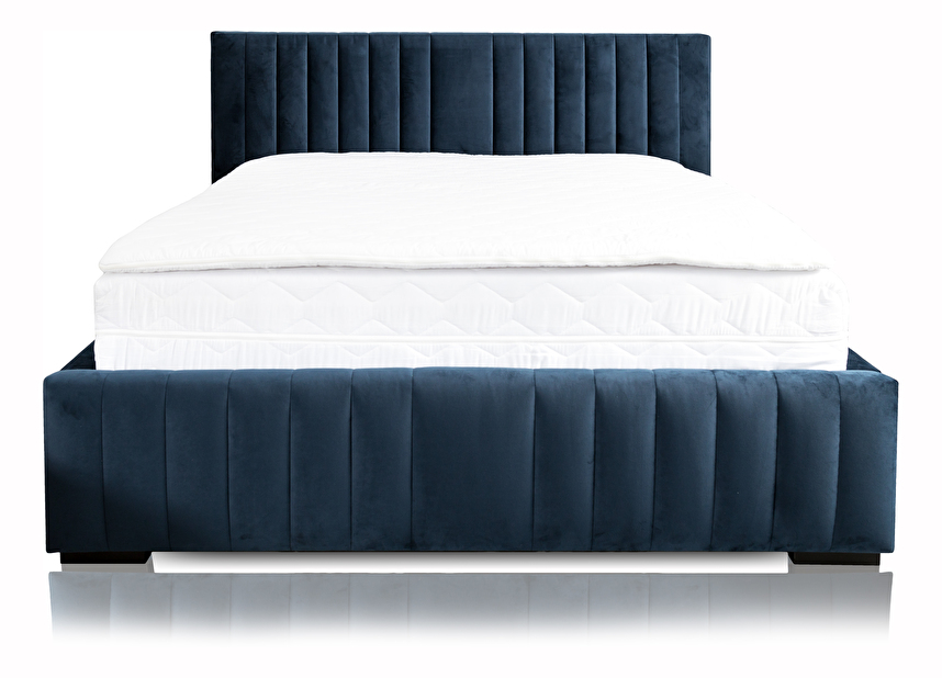 Čalúnená posteľ 160x200 cm Veggie II (modrá)