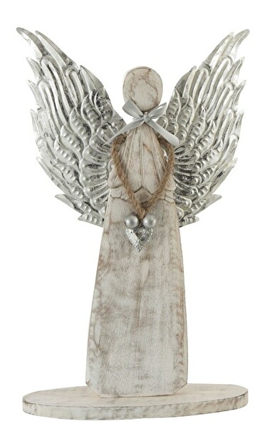 Figurína Jolipa Anjel Silky Boho (28x2x38cm) (Biela)